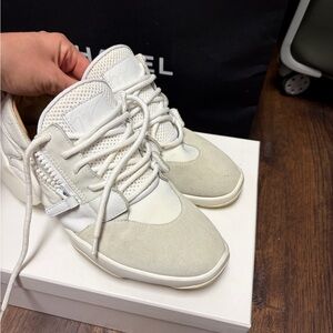 Zanotti Elegant White and Cream Sneakers size 37,5